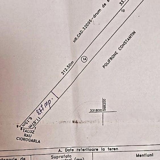 Teren de 1000 mp, în Joița