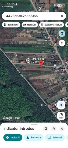 Teren de 496 mp, în Siliștea Snagovului