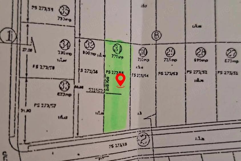 Teren de 775 mp, în Călugăreni