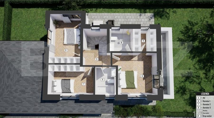 Casă individuală cu 4 camere cu Canalizare în Florești