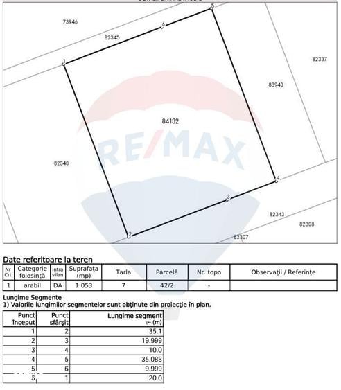 Teren de 1053 mp, în Crevedia