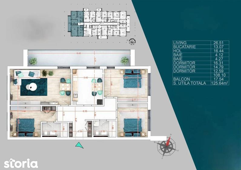 Apartament cu 4 camere decomandat în Theodor Pallady