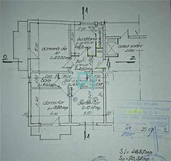 Apartament cu 3 camere decomandat în Vlahuță