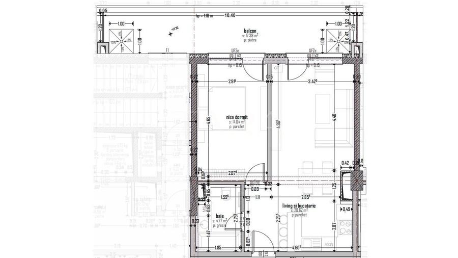 Apartament cu 2 camere semidecomandat, mobilat în Zorilor