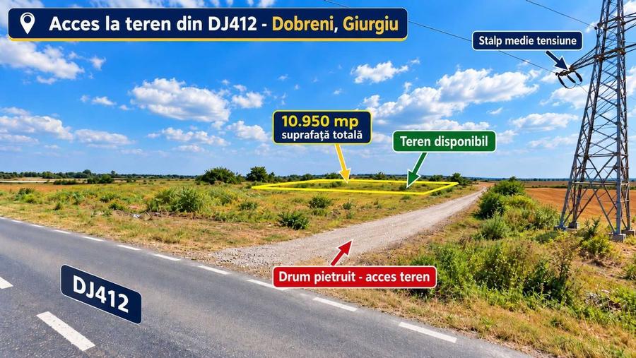 Teren de 10950 mp, în Dobreni