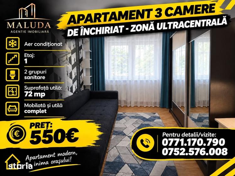 Apartament 3 camere de inchiriat zona-Ultracentral - 7