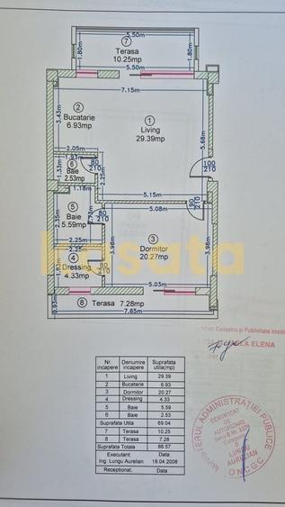 Apartament cu 2 camere semidecomandat, mobilat în Pipera