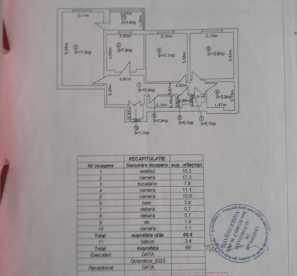 Apartament cu 3 camere decomandat în Dristor