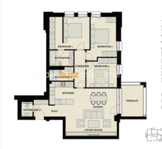 Apartament cu 3 camere în Central