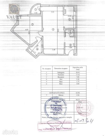 Apartament cu 2 camere semidecomandat în Dacia