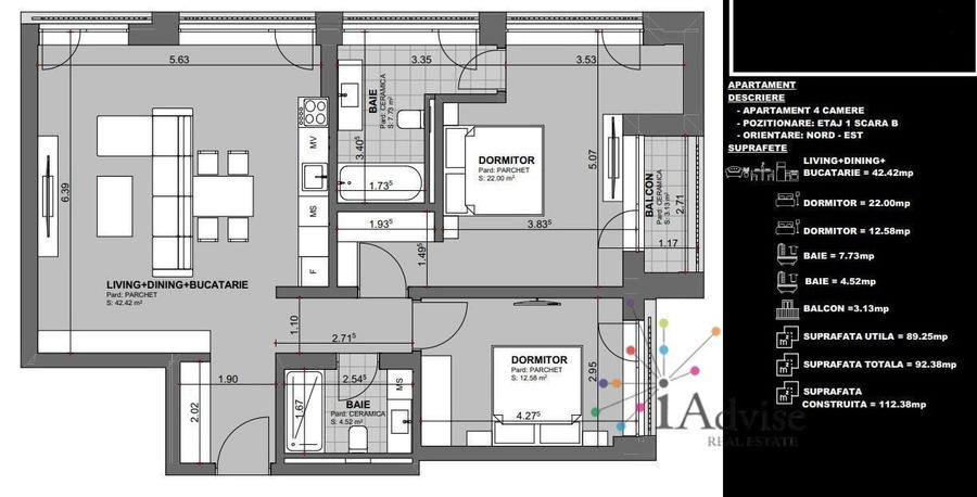 Apartament cu 3 camere decomandat în Centrul Istoric