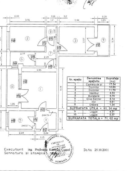 Apartament cu 3 camere în Gorjului