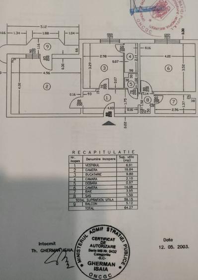 Apartament cu 2 camere decomandat în Sebastian