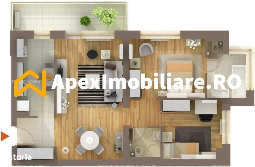 Apartament cu 3 camere semidecomandat în Central — fotografia 3