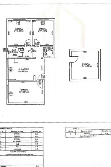 Apartament cu 3 camere, mobilat în Vasile Aaron