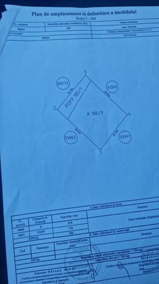 Teren Construcții intravilan de 750 mp, în Est