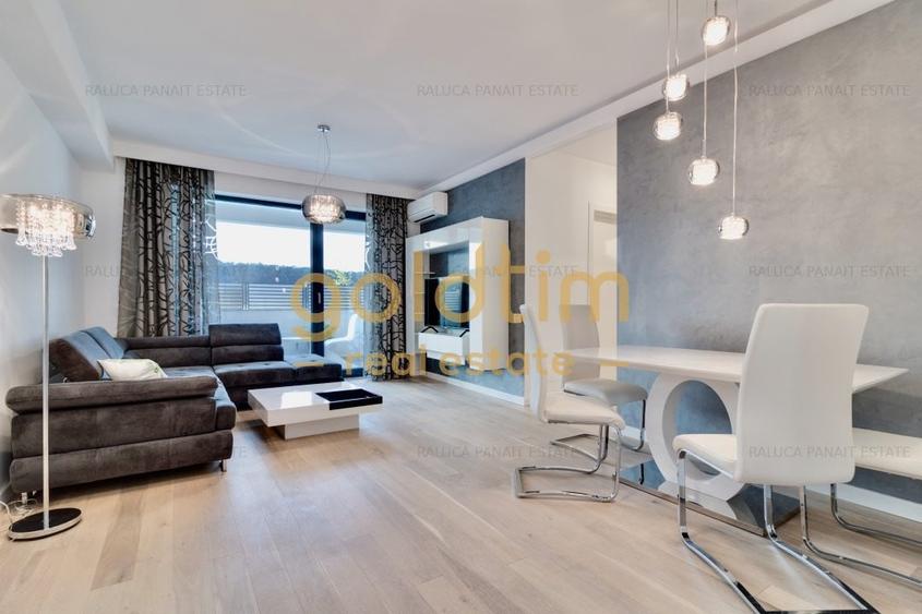 Apartament cu 3 camere semidecomandat, mobilat în Băneasa