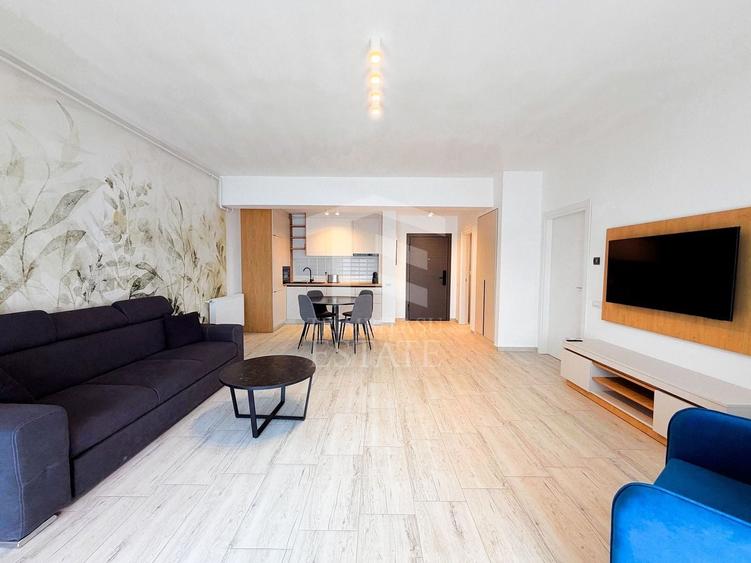 Apartament cu 2 camere semidecomandat, mobilat în Exterior Est