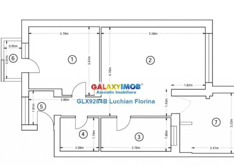 Apartament cu 3 camere semidecomandat, mobilat în Giulești