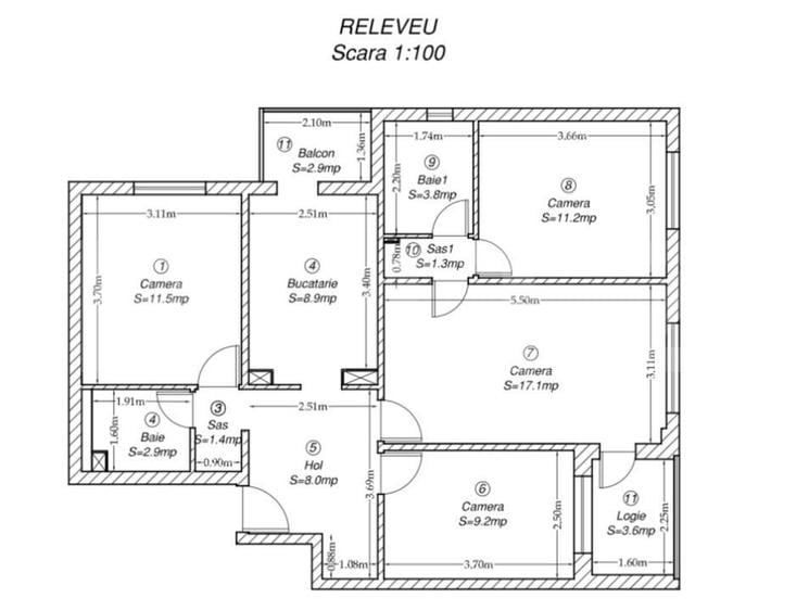 Apartament cu 4 camere în Complex Studențesc