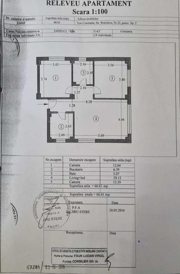 Apartament cu 3 camere decomandat în Tomis Plus