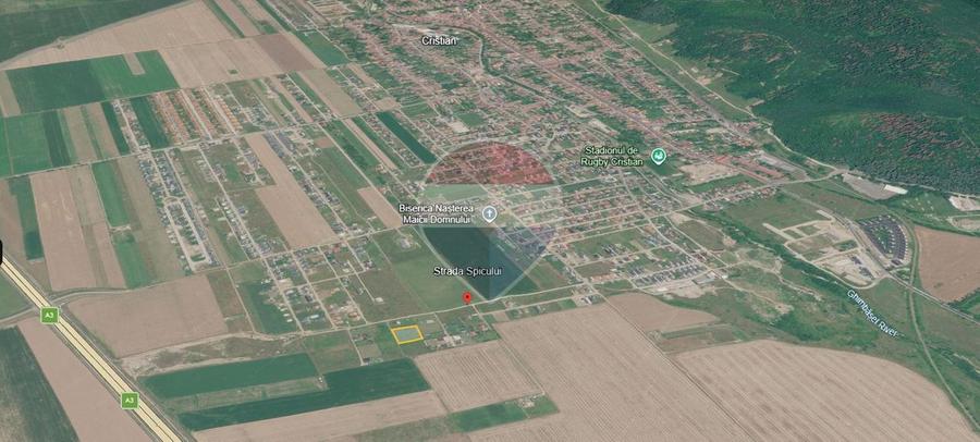 Teren Construcții intravilan de 1200 mp, în Cristian