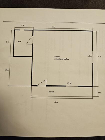 Casă individuală cu 1 camere cu Teren 500 Mp în Tamași