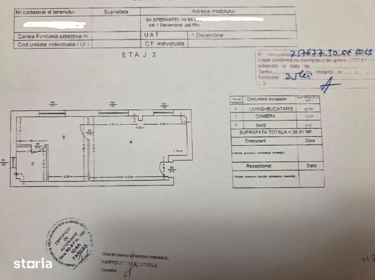 Apartament cu 2 camere în 1 Decembrie