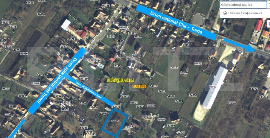 Teren Construcții intravilan de 2021 mp, în Tureni
