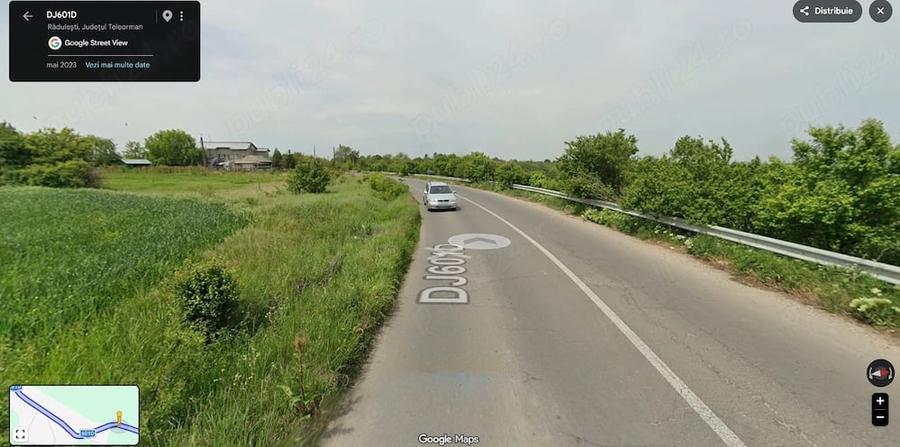 Teren de 2500 mp, în Rădulești