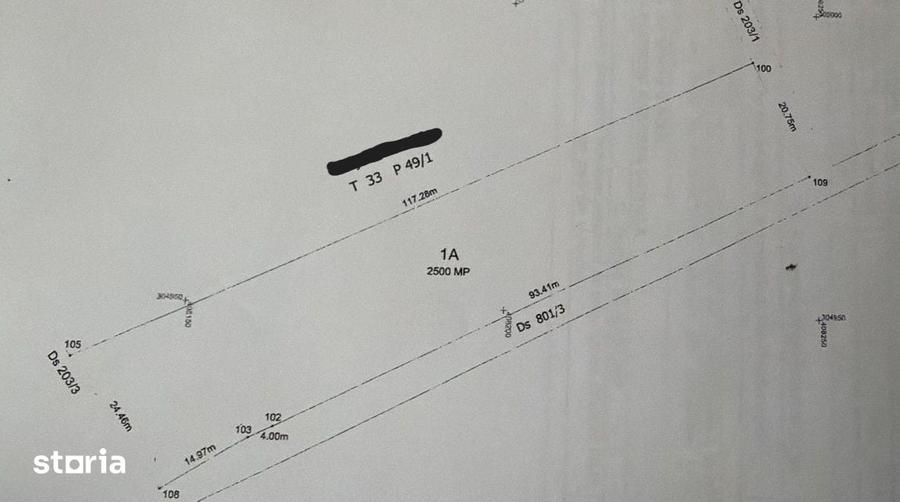 Teren de 2500 mp, în Galicea Mare