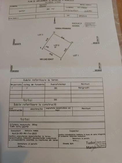 Teren de 301 mp, în Central