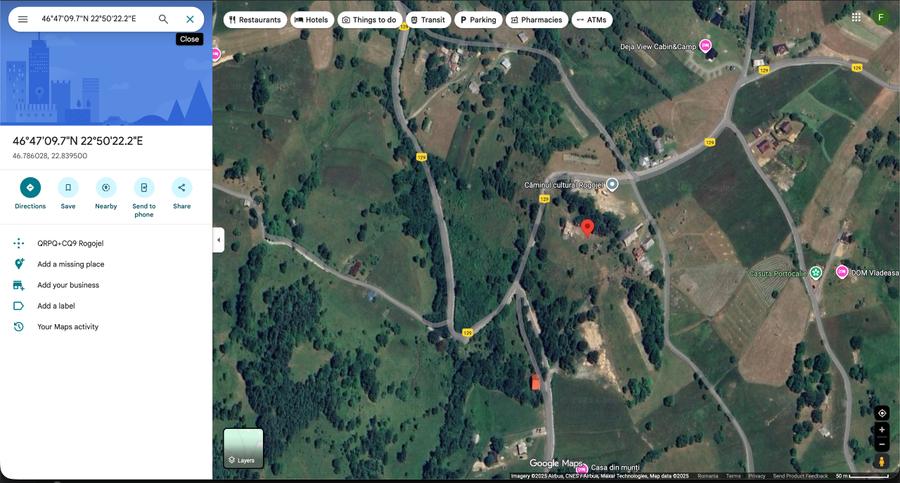 Teren Construcții intravilan de 1500 mp, în Rogojel