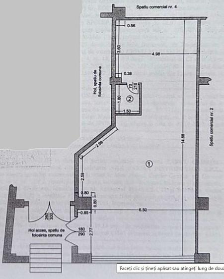 Spațiu comercial, de 90 mp, în Central