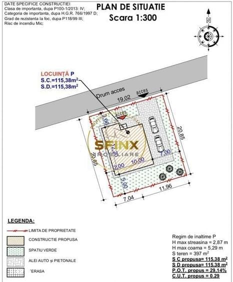 Casă cu 4 camere în Dumbrăveni