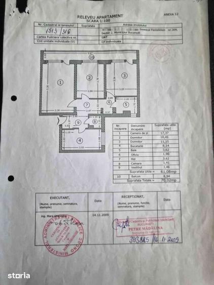 Apartament cu 3 camere în Pantelimon