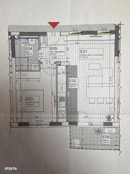 Apartament cu 2 camere în Nufărul