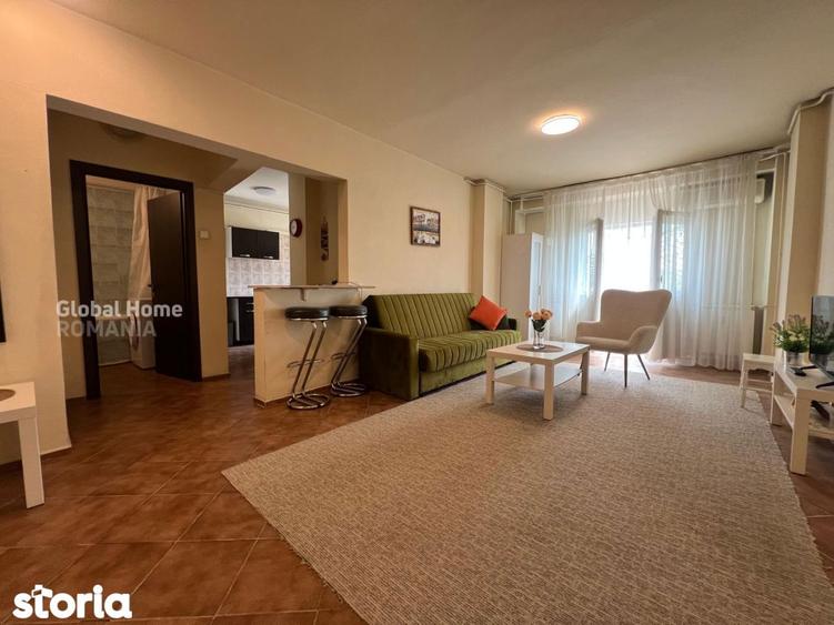 Apartament cu 2 camere semidecomandat, mobilat în Decebal