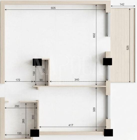 Apartament cu 2 camere semidecomandat, mobilat în Plopilor