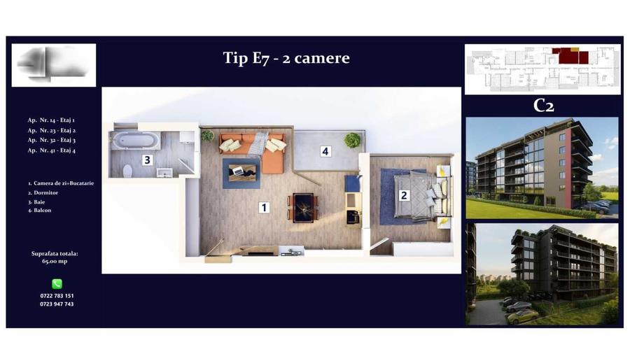 Apartamente de 2 si 3 camere si Studiouri Mamaia Nord Ansamblul Rezidential Strada T1 - 1