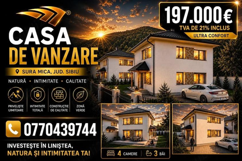 Casă cu 4 camere cu Teren 380 Mp în Tineretului