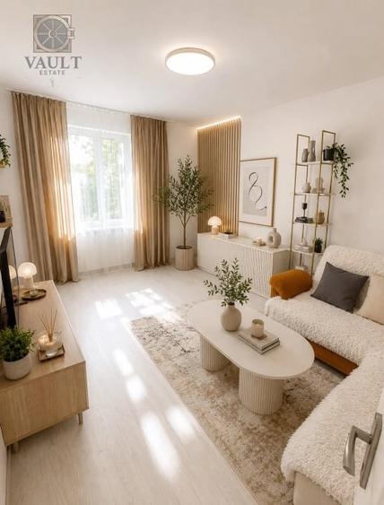 Apartament cu 3 camere decomandat, mobilat în Titan
