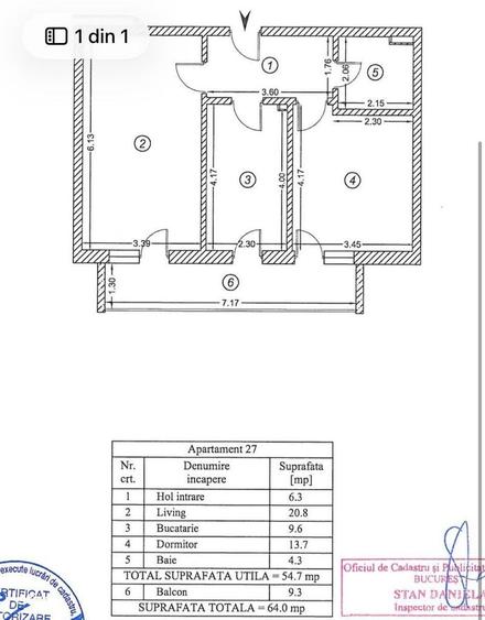 Apartament cu 2 camere decomandat în Metalurgiei