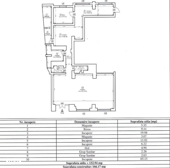 Spațiu comercial, de 132 mp, în Central