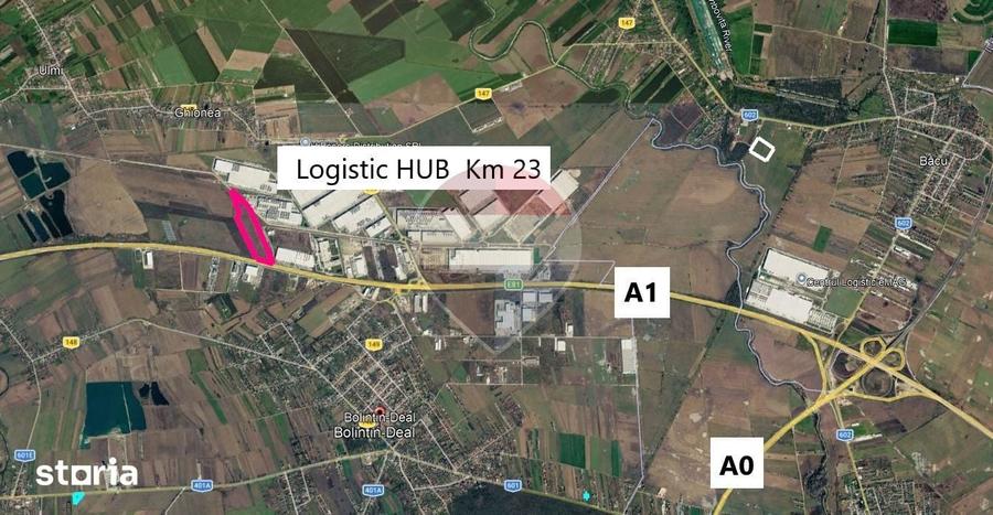 Teren de 93000 mp, în Bolintin-Deal