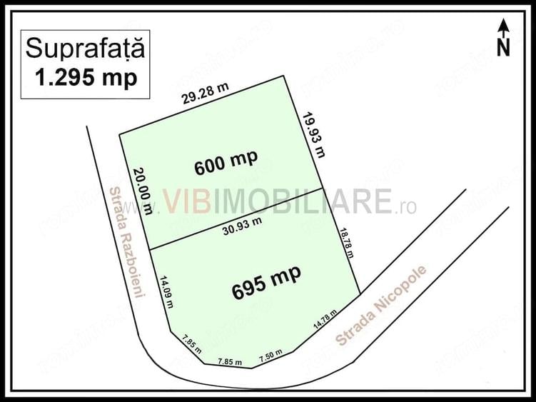 Teren de 1295 mp, în Ghermănești