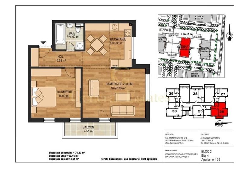 Apartament cu 2 camere în Tractorul