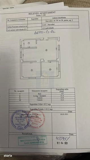 Apartament cu 3 camere semidecomandat, mobilat în Central