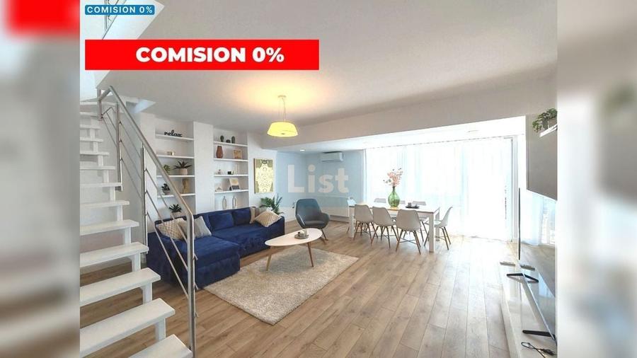 Penthouse cu 5 camere semidecomandat, mobilat în Bună Ziua
