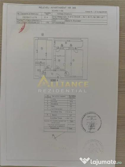 Apartament cu 2 camere decomandat, mobilat în Metalurgiei